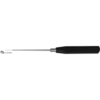 Ring Curette Mm Angled With Solid Silicone Handle