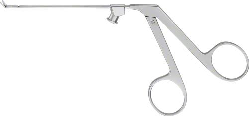 BELLUCCI Micro scissors, curved upwards, working length: 80 mm (3 1/8"), vertical cutting, blunt/blunt, with tubular shaft, ring handle, single action, non-sterile, reusable