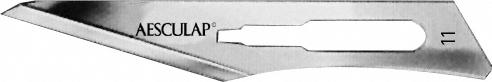 Scalpel Blades, Fig. 11, carbon steel, sterile, disposable, dispenser packaging, package of 100 pieces