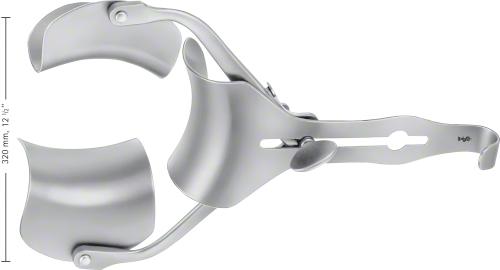 RICARD Abdominal Retractor, complete retractor, consisting of BV367R, BV527R, BV557R, with ball snap closure, non-sterile, reusable