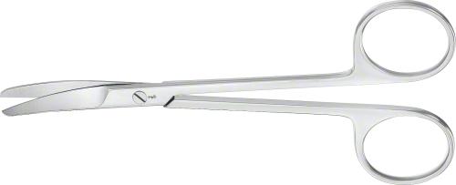 Delicate Scissors, curved, 130 mm (5 1/8"), blunt/blunt, non-sterile, reusable