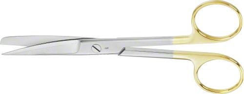 DUROTIP TC Surgical Scissors, curved, 145 mm (5 3/4"), sharp/blunt, non-sterile, reusable