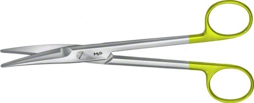 MAYO DUROTIP TC Dissecting Scissors, curved, 170 mm (6 3/4"), wave cut, chamfered blades, blunt/blunt, non-sterile, reusable