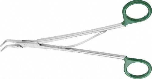 Clip Applier Forceps, single-fire, 65 °, angled, 203 mm (8"), Size ML, green, non-sterile, reusable, to be used with: PL568T