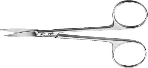 Vascular Scissors, straight, 120 mm (4 3/4"), delicate pattern, 1 blade probe pointed, non-sterile, reusable