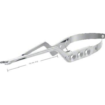 YASARGIL Clip Applier Forceps, 15 °, 235 mm (9 1/4"), working length: 110 mm (4 3/8"), bayonet-shaped, with ratchet, mini, phynox, non-sterile, reusable
