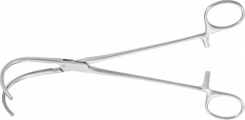 GLOVER ATRAUMATA Vascular Clamp, strongly curved, 210 mm (8 1/4"), toothing DE BAKEY, jaw length: 95 mm , width: 63 mm, non-sterile reusable