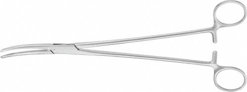 ROBERTS Hemostatic Forceps, curved, 250 mm (10"), blunt, non-sterile, reusable