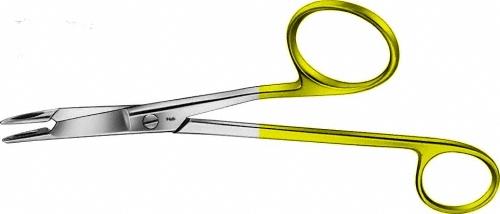 GILLIES DUROGRIP TC Needleholder, angled, 160 mm (6 1/4"), with 0.4 mm pitch of serration, one ring angled, suture 4/0 - 6/0, non-sterile, reusable