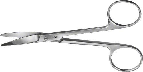 Delicate Scissors, curved, 120 mm (4 3/4"), blunt/blunt, non-sterile, reusable