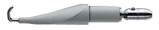 Monopolar hook electrode tip, ceramic insulation, J-shaped, 5 mm diam., to be used with GK372R, GK374R