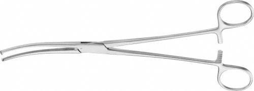 KOCHER-OCHSNER Hemostatic Forceps, curved, 225 mm (8 7/8"), toothed (1x2), non-sterile, reusable