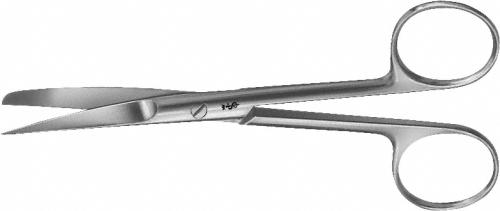 Surgical Scissors, curved, 130 mm (5 1/8"), slender pattern, sharp/blunt, non-sterile, reusable