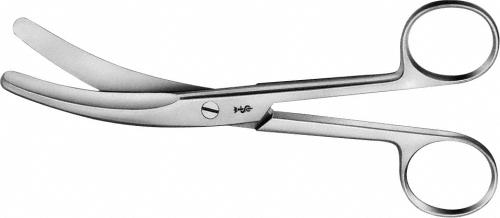 Umbilical Scissors, curved to side, 160 mm (6 1/4"), blunt/blunt, non-sterile, reusable