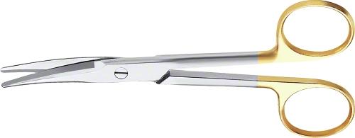 MAYO DUROTIP TC Dissecting Scissors, curved, 140 mm (5 1/2"), chamfered blades, blunt/blunt, non-sterile, reusable