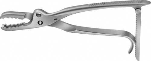FARABEUF-LAMBOTTE Bone Holding Forceps, 255 mm (10"), adjustable jaw, with thread fixation, width: 11 mm, non-sterile, reusable