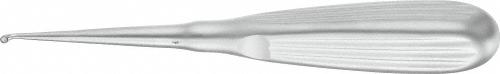 BRUNS Bone Curette, 165 mm (6 1/2"), Fig. 000, width: 3 mm, non-sterile, reusable