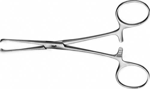 ALLIS (BABY) Intestinal Grasping Forceps, straight, 130 mm (5 1/8"), toothed (4x5), non-sterile, reusable