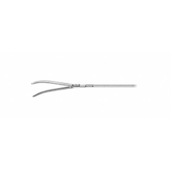 CRAFOORD ADTEC MONOPOLAR Vascular Clamp, jaw inserts, curved, 310 mm, diam. 5 mm, toothing De Bakey, long, double action, reusable, to be used with: EJ751R