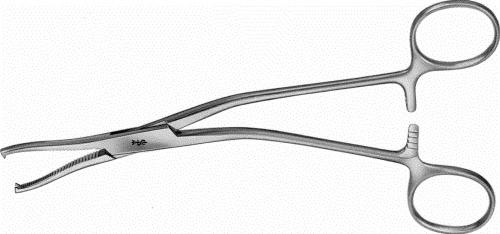 DINGMANN Bone Holding Forceps, curved to side, 185 mm (7 1/4"), non-sterile, reusable