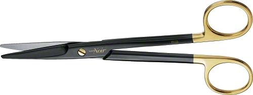 MAYO NOIR WAVECUT TC Dissecting Scissors, curved, 170 mm (6 3/4"), wave cut, chamfered blades, blunt/blunt, black, non-sterile, reusable