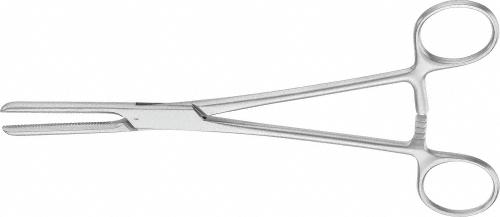 Tubing Clamp, straight, 200 mm (7 7/8"), serrated, non-sterile, reusable