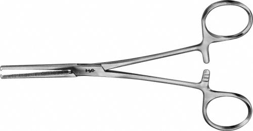 KOCHER-OCHSNER Hemostatic Forceps, straight, 160 mm (6 1/4"), toothed (1x2), non-sterile, reusable