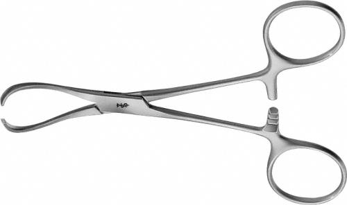 LORNA Towel Clamp, curved, 130 mm (5 1/8"), non perforating, non-perforating, blunt, non-sterile, reusable