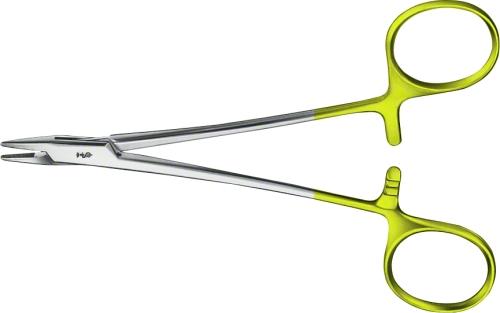 BAUMGARTNER DUROGRIP TC Needleholder, straight, 145 mm (5 3/4"), with 0.5 mm pitch of serration, suture up to 3/0, non-sterile, reusable