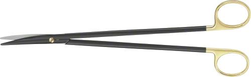 METZENBAUM NOIR TC Dissecting Scissors, curved, 230 mm (9"), delicate pattern, blunt/blunt, black, non-sterile, reusable