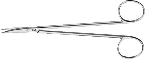 Dissecting Scissors, curved, 150 mm (6"), delicate pattern, blades outside semi-sharp, sharp/sharp, non-sterile, reusable