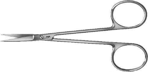 Delicate Scissors, straight, 110 mm (4 1/4"), delicate pattern, sharp/sharp, non-sterile, reusable