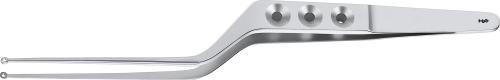 YASARGIL Micro Forceps, 200 mm (7 7/8"), diam. 3 mm, bayonet-shaped, round jaw, microform handle, non-sterile, reusable