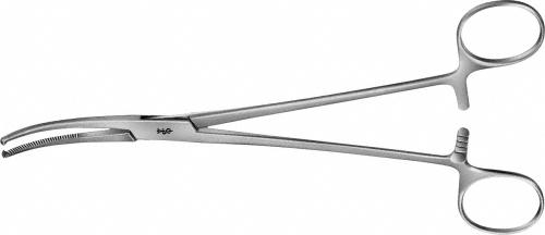 MIKULICZ Peritoneum Forceps, curved, 205 mm (8"), toothed (1x2), non-sterile, reusable