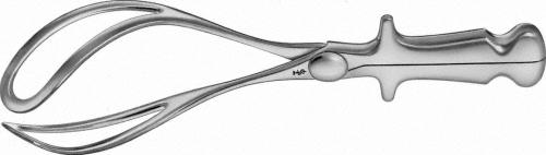 NAEGELE Obstetrical Forceps, curved, 355 mm (14"), non-sterile, reusable