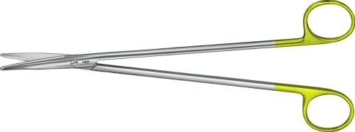 NELSON-METZENBAUM (MC INDOE) DUROTIP TC Dissecting Scissors, curved, 230 mm (9"), wave cut, blunt/blunt, non-sterile, reusable