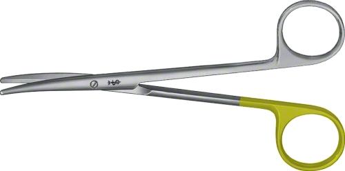 DUROTIP TC Suture Scissors, curved, 145 mm (5 3/4"), wave cut, blunt/blunt, non-sterile, reusable
