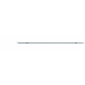 ADTEC MONOPOLAR Micro scissors, jaw inserts, monopolar, curved to left, 220 mm (8 3/4"), diam. 5 mm, single action, non-sterile, reusable