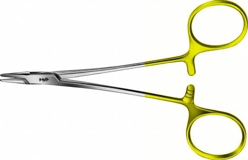 HALSEY DUROGRIP TC Needleholder, straight, 120 mm (4 3/4"), smooth, suture 9/0 - 11/0, non-sterile, reusable