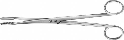 GROSS Dressing Forceps, straight, 200 mm (8"), serrated, screw lock, without ratchet, non-sterile, reusable