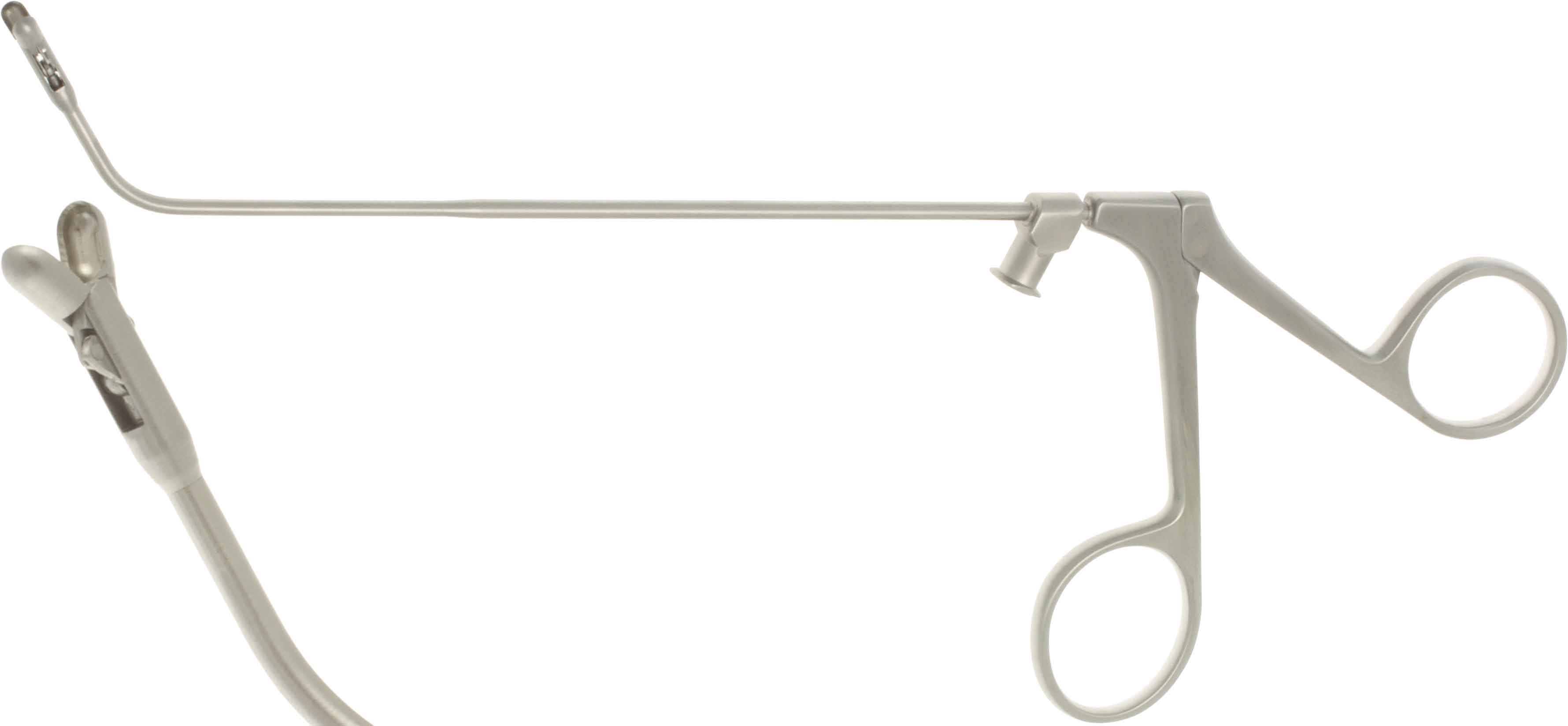 GIRAFFE FORCEPS, DOUBLE ACTION CUP Ø3,0MM HORIZONTAL OPENING, 55° UPTURNED LUER LOCK CLEANING PORT