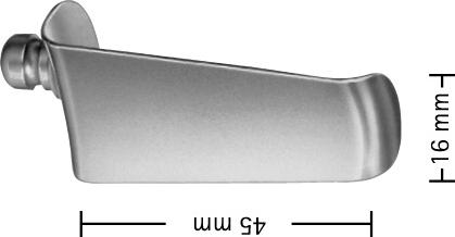 CLOWARD Retractor Blade, blunt, depth: 45 mm, width: 16 mm, non-sterile, reusable