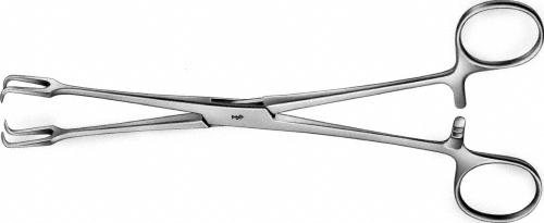 MUSEUX Tonsil Grasping Forceps, straight, 200 mm (7 7/8"), 2 x 2 prongs, width: 9 mm, non-sterile, reusable