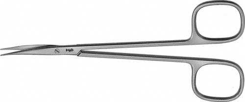 REYNOLDS-JAMESON Dissecting Scissors, curved, 140 mm (5 1/2"), delicate pattern, blunt/blunt, large rings, non-sterile, reusable