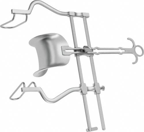 BALFOUR Abdominal Retractor, complete retractor, 200 mm (7 7/8"), width: 270 mm, opening width: 265 mm, consisting of BV611R, non-sterile, reusable