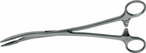 MAIER SUSI Dressing Forceps, curved, 265 mm (10 1/2"), serrated, box lock, with universal ratchet, sterile, disposable, pack of 20 pcs, single packed