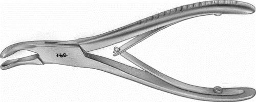 LUER Bone Rongeur, strongly curved, 140 mm (5 1/2")