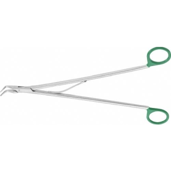 Clip Applier Forceps, single-fire, 65 °, angled, 280 mm (11"), Size ML, green, non-sterile, reusable, to be used with: PL568T