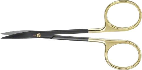NOIR WAVECUT TC Delicate Scissors, curved, 110 mm (4 1/4"), delicate pattern, wave cut, sharp/sharp, black, non-sterile, reusable