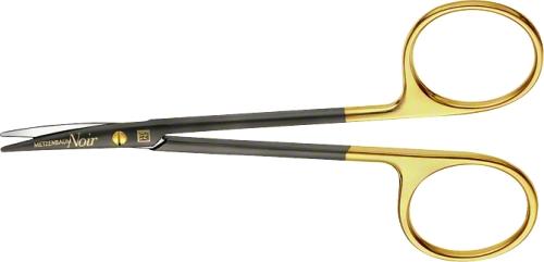 NOIR WAVECUT TC Dissecting Scissors, curved, 115 mm (4 1/2"), delicate pattern, wave cut, blunt/blunt, black, non-sterile, reusable